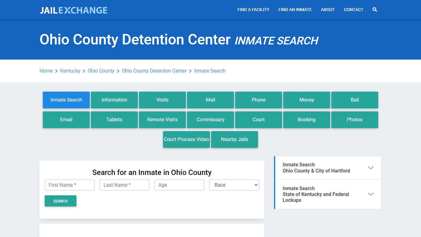 Ohio County Detention Center Inmate Search - Jail Exchange