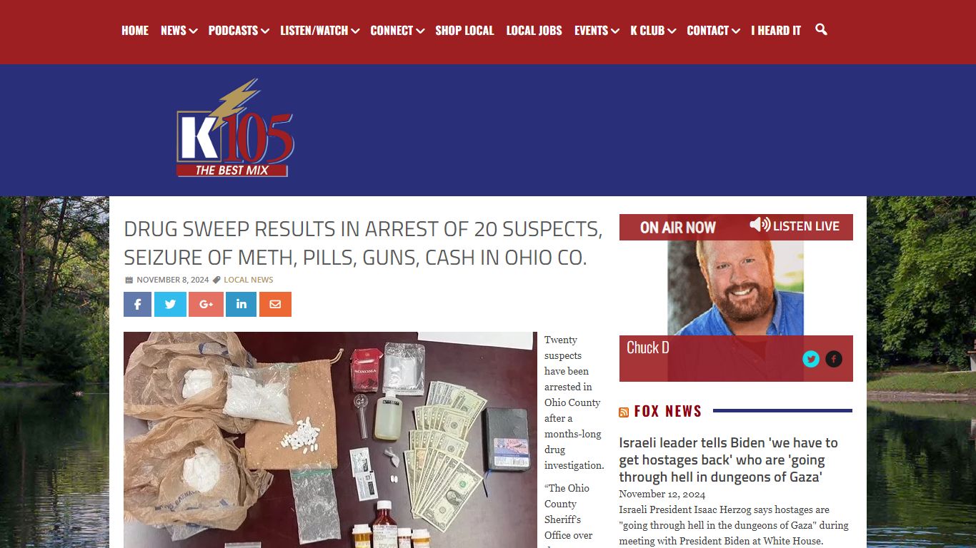 Drug sweep results in arrest of 20 suspects, seizure of meth, pills ...